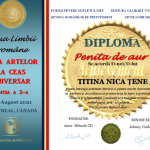 Poeta Titina Nica Țene a fost premiată la Gala Artelor din Montreal