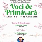 Festivalul-Concurs Internaţional de Muzică Uşoară Românească „VOCI DE PRIMĂVARĂ”