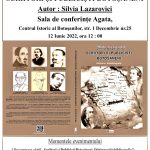 Lansarea Dicționarului biobibliografic ,,Scriitori și Publiciști Botoșăneni”, duminică - 12 Iunie, ora 12:00