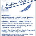 Lecția de poezie cu elevi de la Liceul Pedagogic „Nicolae Iorga” Botoșani, 21 Martie