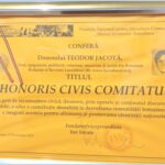 Teodor JACOTĂ - 75. ONORIS CIVIS COMITATUS, în gest de recunoaștere civică!