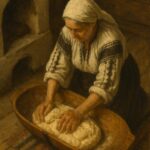 Pregătirile pentru sărbători în satul de altădată (II): Frământatul aluatului pentru pâine și cozonaci în coveți de lemn